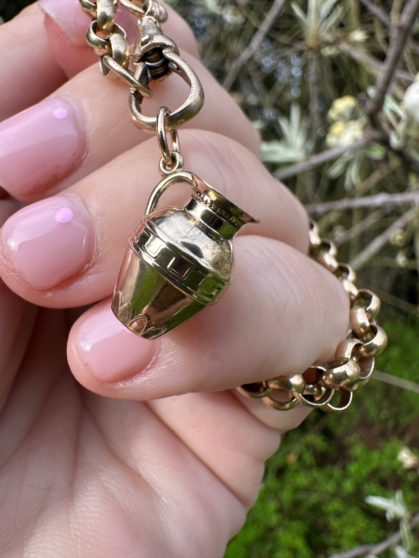 Vintage 9ct Gold greek Jug charm