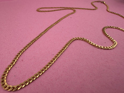 9ct Gold Italian flat curb chain
