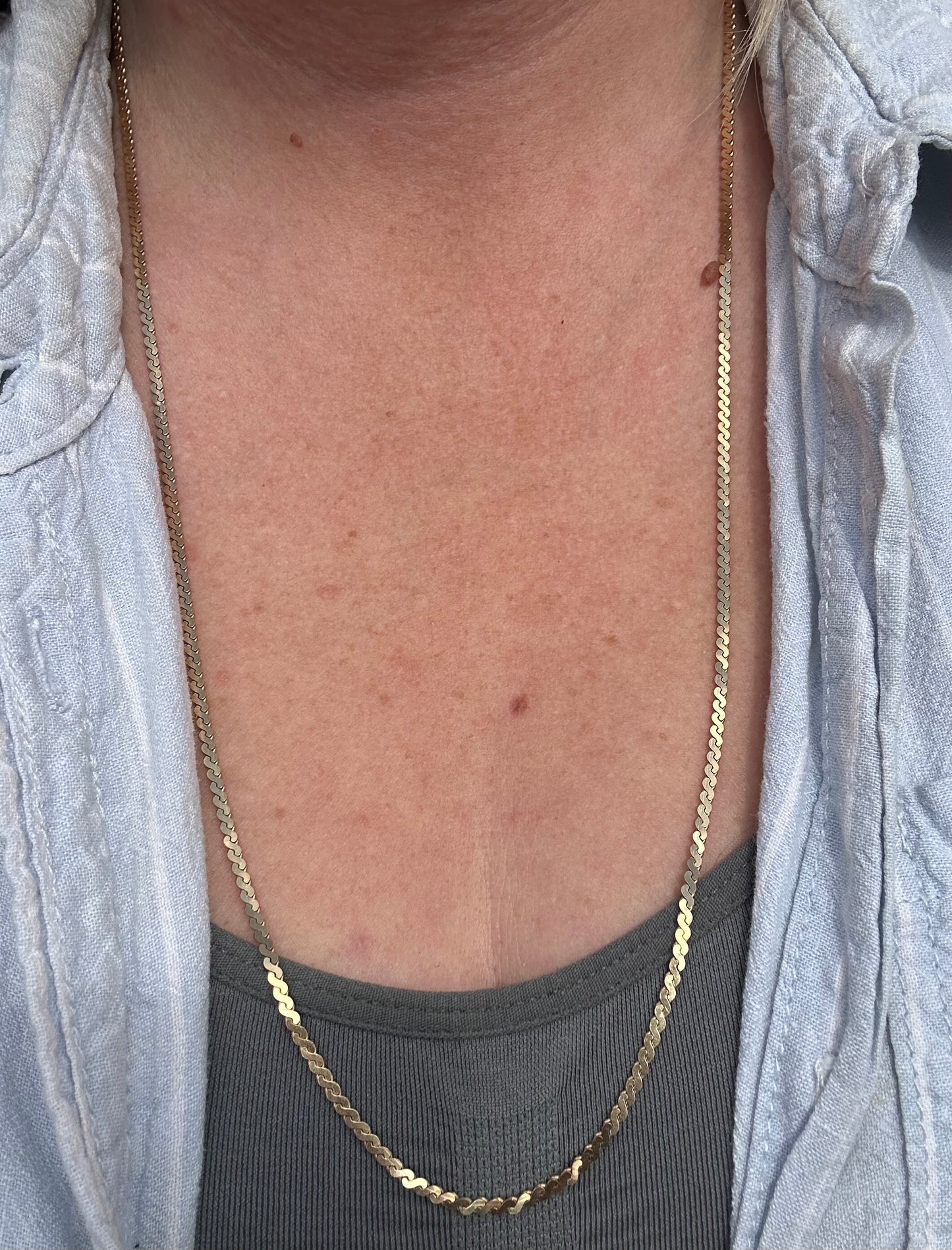 Vintage 9ct Gold S-Link Chain