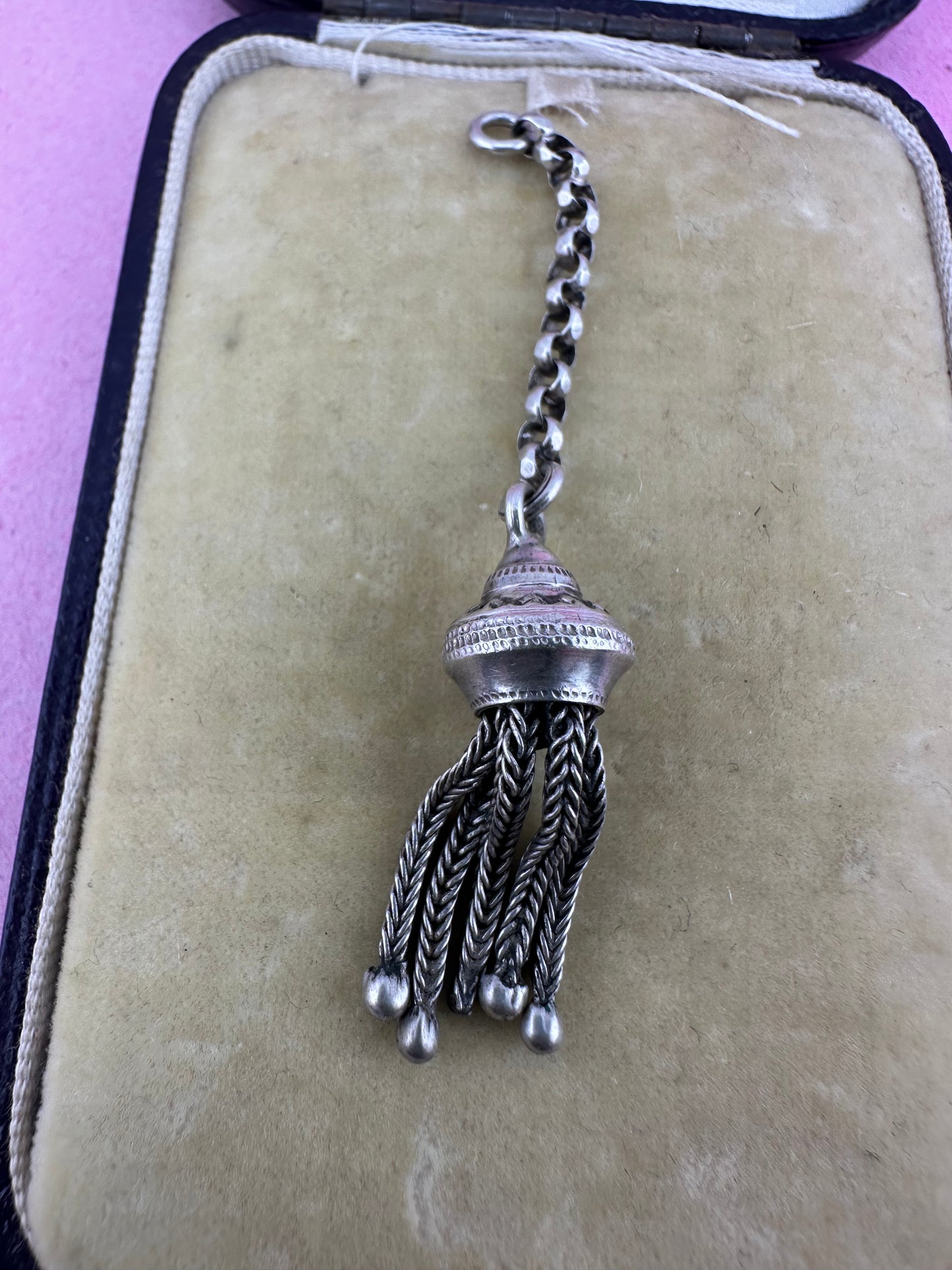 Antique Sterling silver tassel pendant