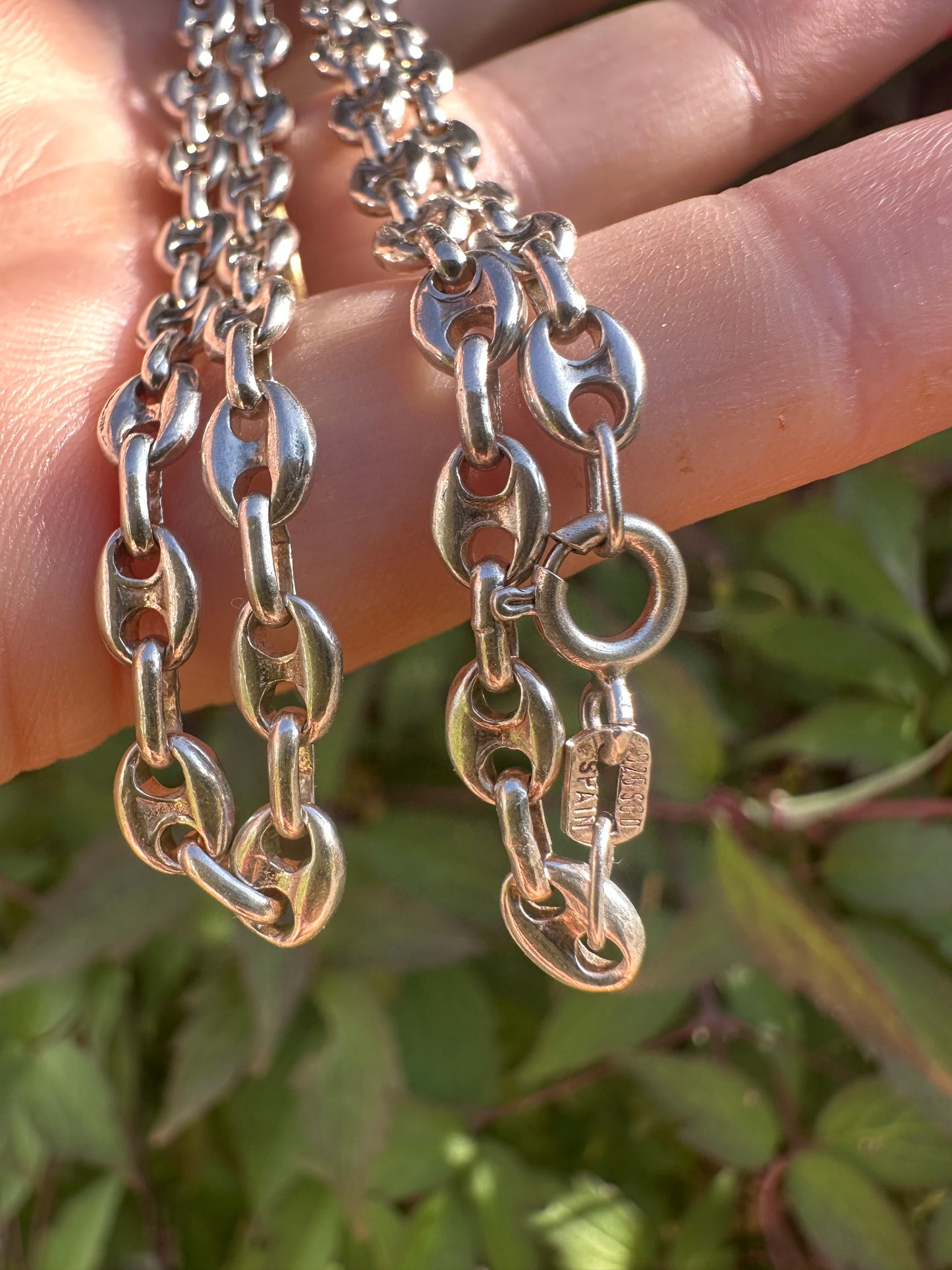 Spanish Sterling Silver Puffy Mariner chain