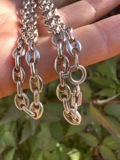 Spanish Sterling Silver Puffy Mariner chain