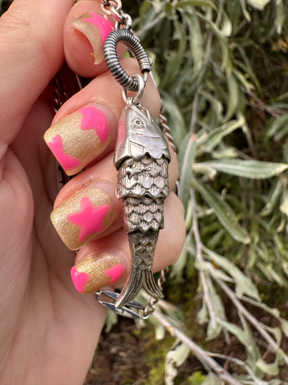 Sterling Silver Articulated Fish pendant