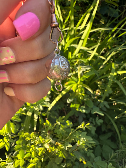 Sterling Silver Patterned Orb Extender- no clasps