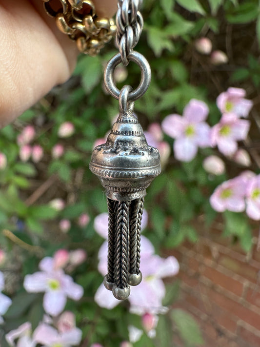 Antique Sterling silver Tassel pendant