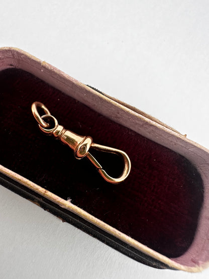 Vintage 9ct Rose Gold dog clip