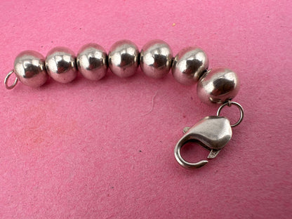 Sterling Silver Ball Extender with XL lobster clasp