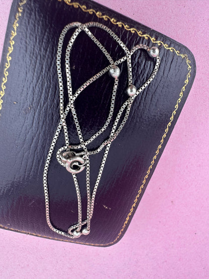 Sterling silver Box and Ball chain