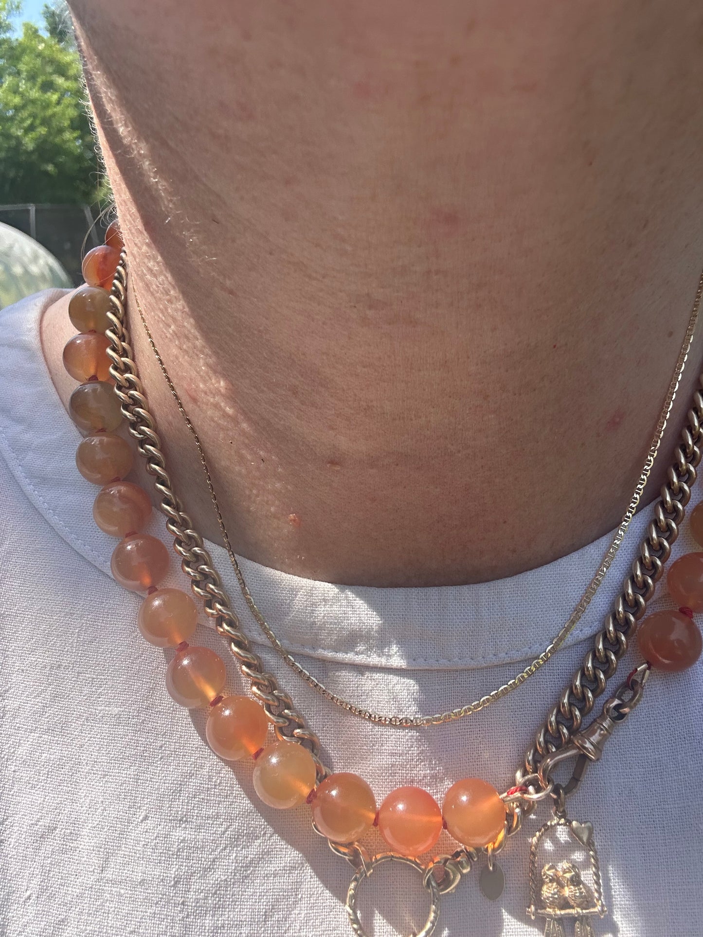 18ct Gold mini Mariner Chain