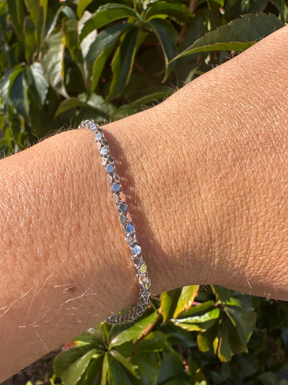 Sterling Silver Disco Link bracelet