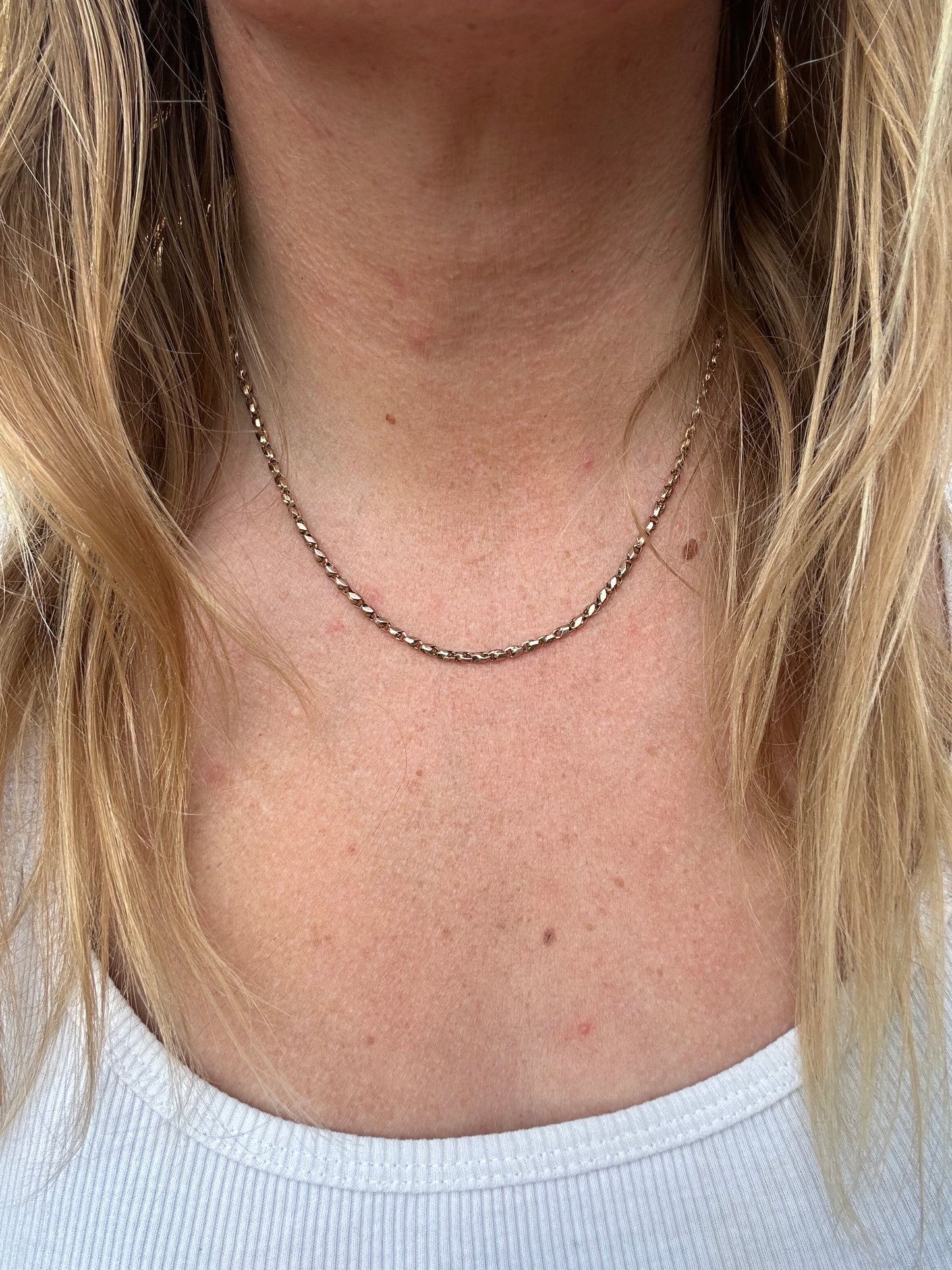 Antique 9ct Rose Gold Tulip chain