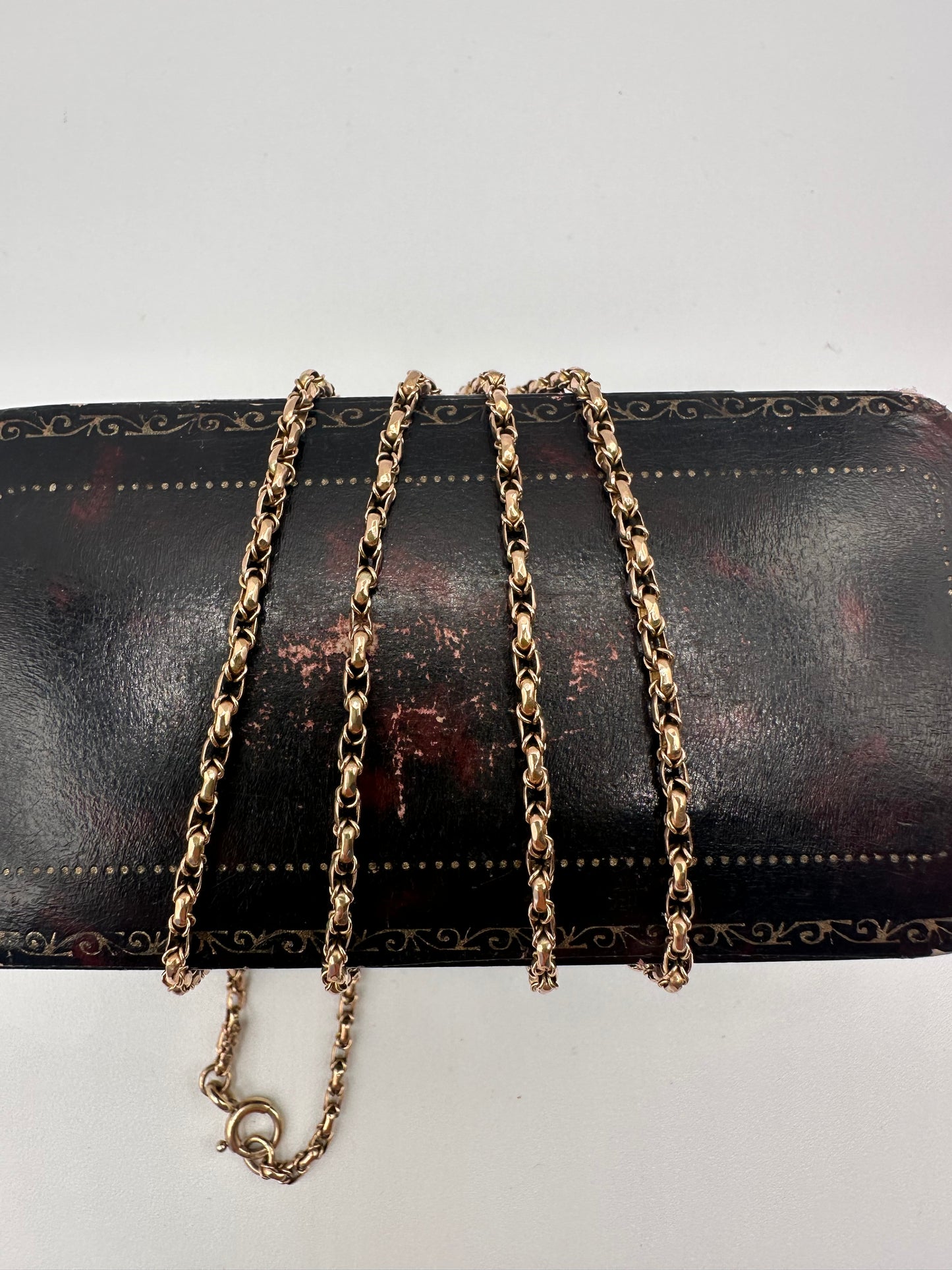 Antique 9ct Gold Wrapped Belcher chain with bolt clasp