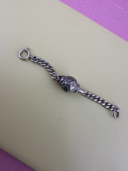 Sterling Silver Spinner Extender with spring ring clasp.