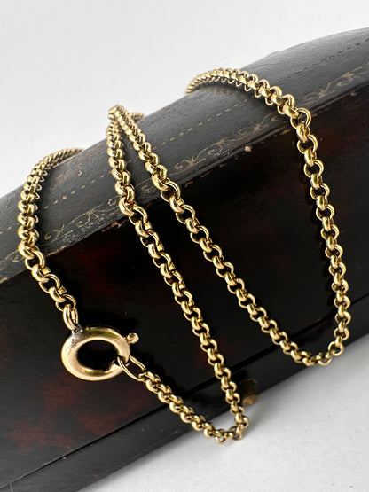 Vintage 9ct Yellow Gold Mini belcher chain