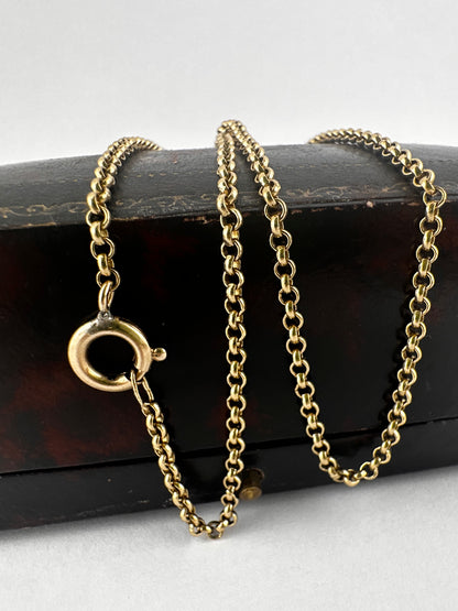 Vintage 9ct Yellow Gold Mini belcher chain