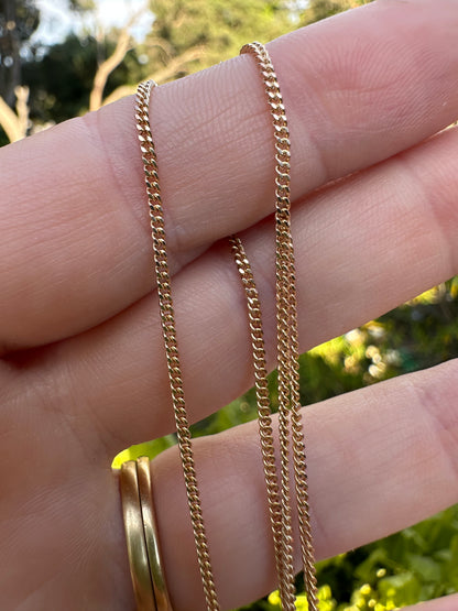 Vintage 9ct Gold UnoAerre mini curb chain