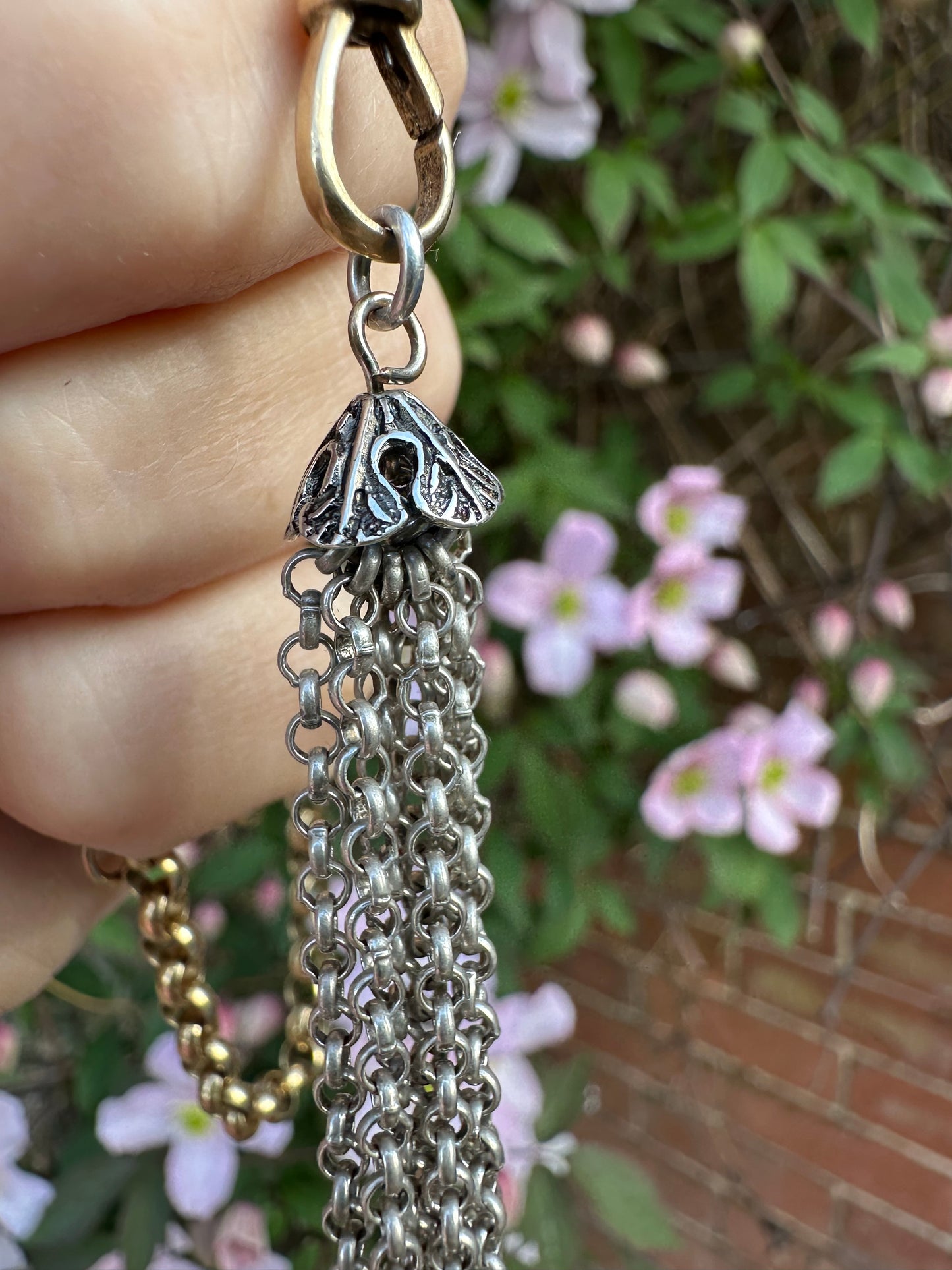Antique Sterling silver Tassel pendant