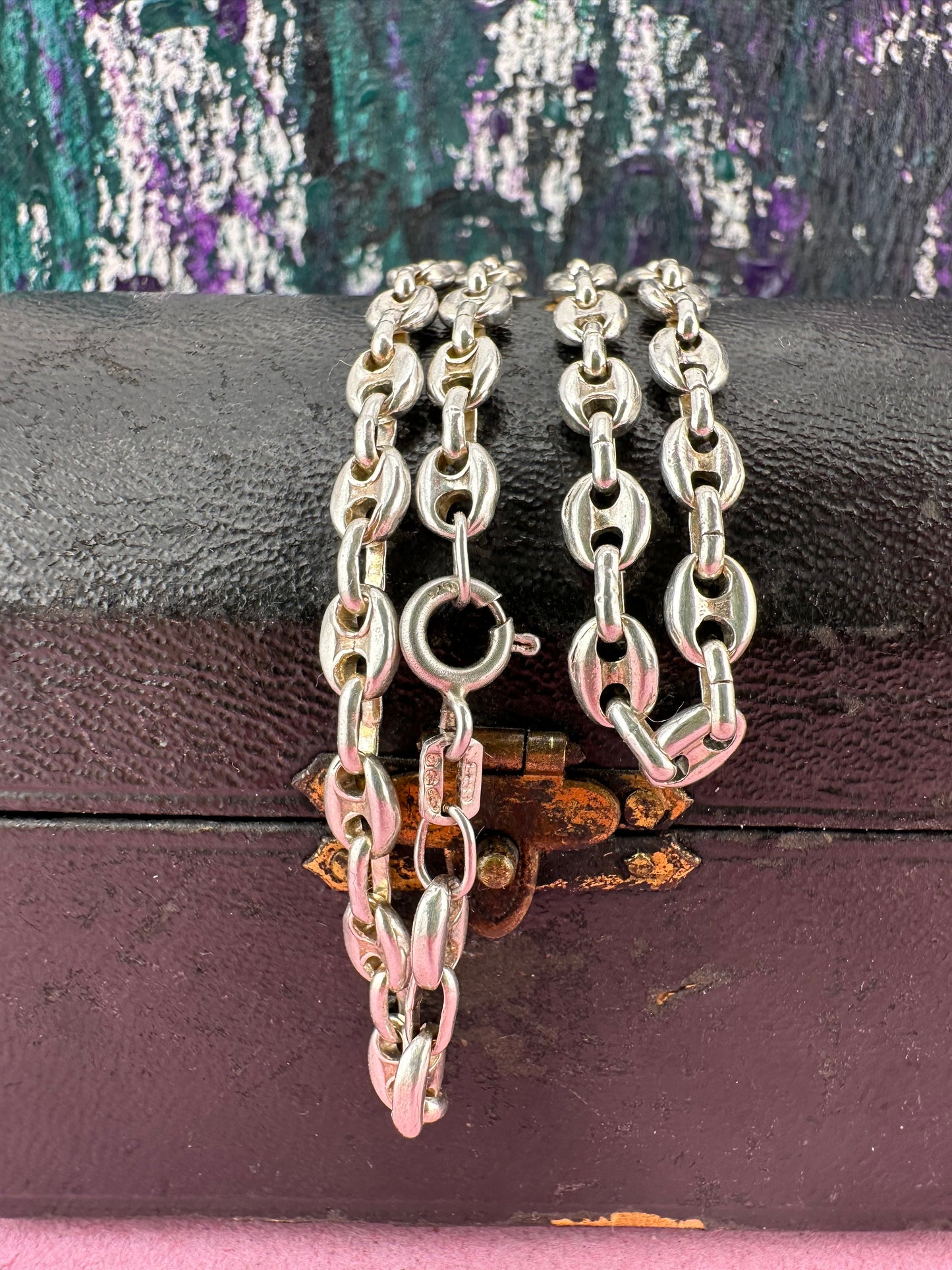 Spanish Sterling Silver Puffy Mariner chain