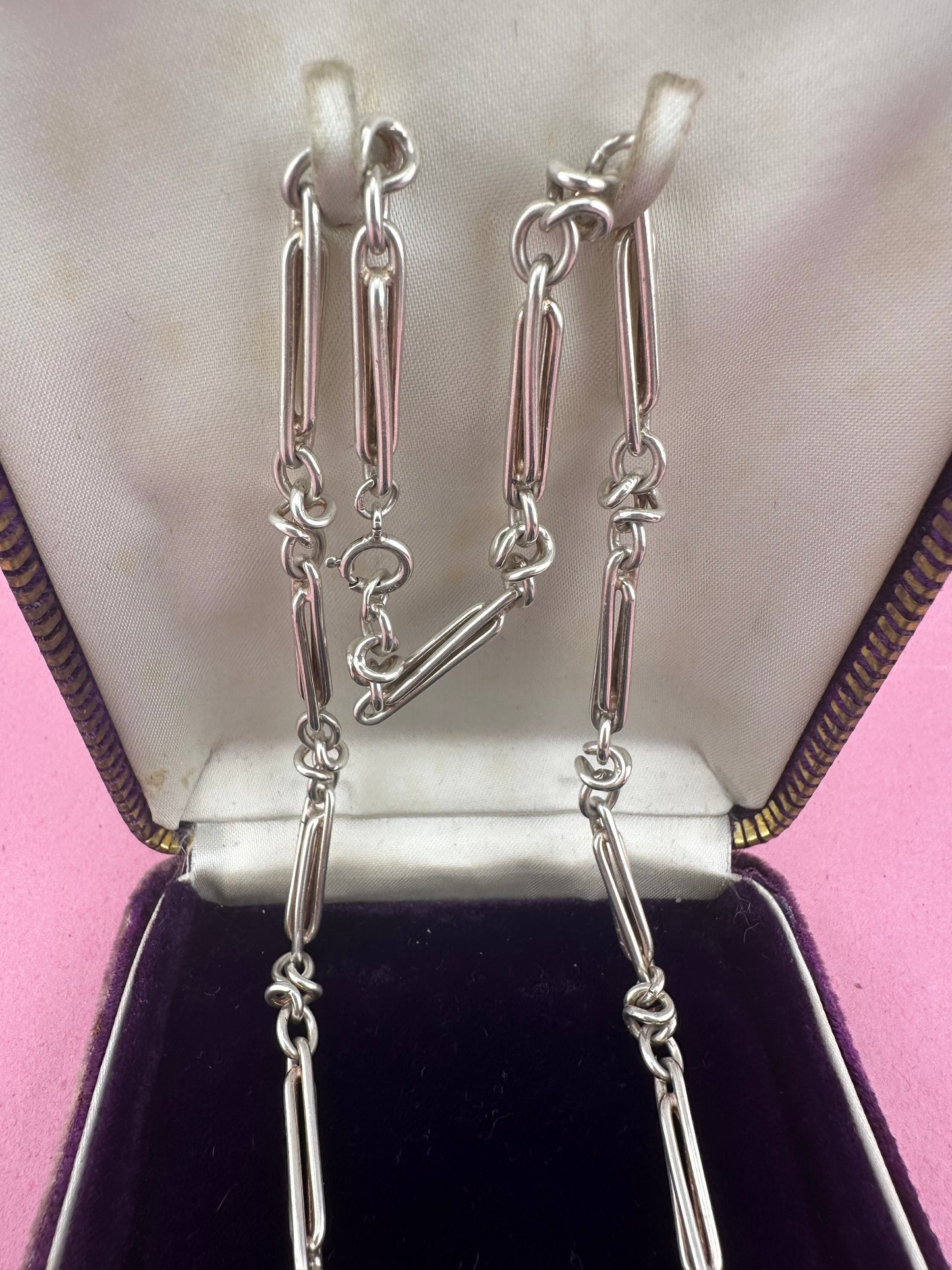 Vintage Sterling Silver Double Trombone chain