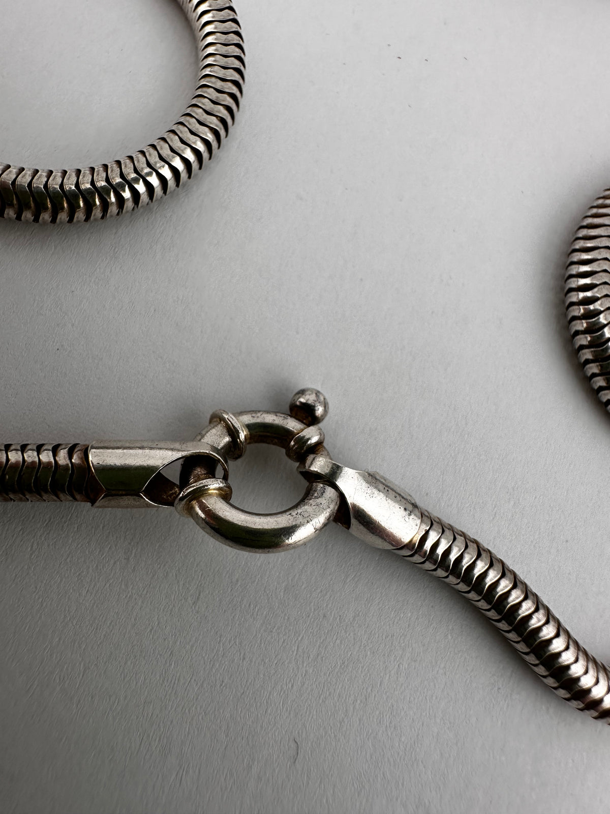 Sterling Silver Snake chain with Bolt clasp
