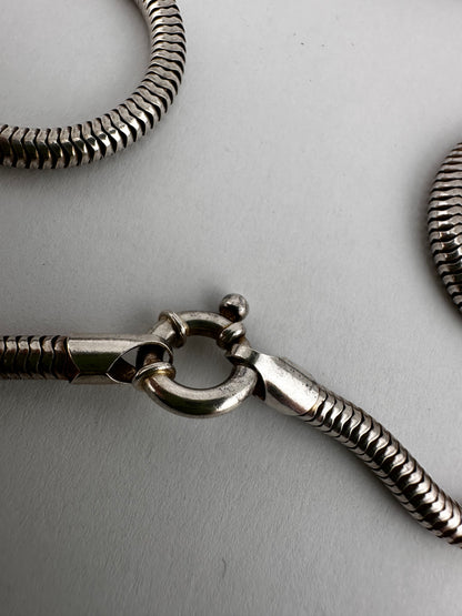 Sterling Silver Snake chain with Bolt clasp