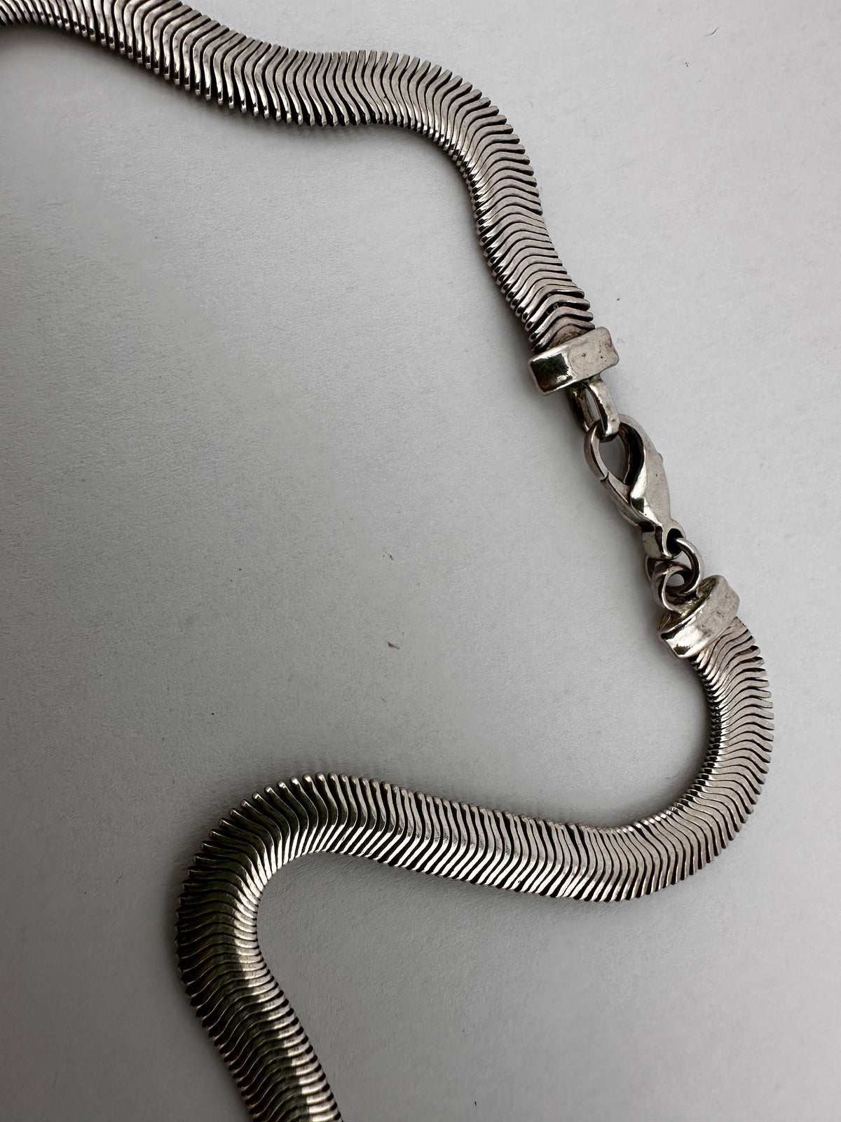 Vintage Sterling Silver Flat Snake/Herringbone chain