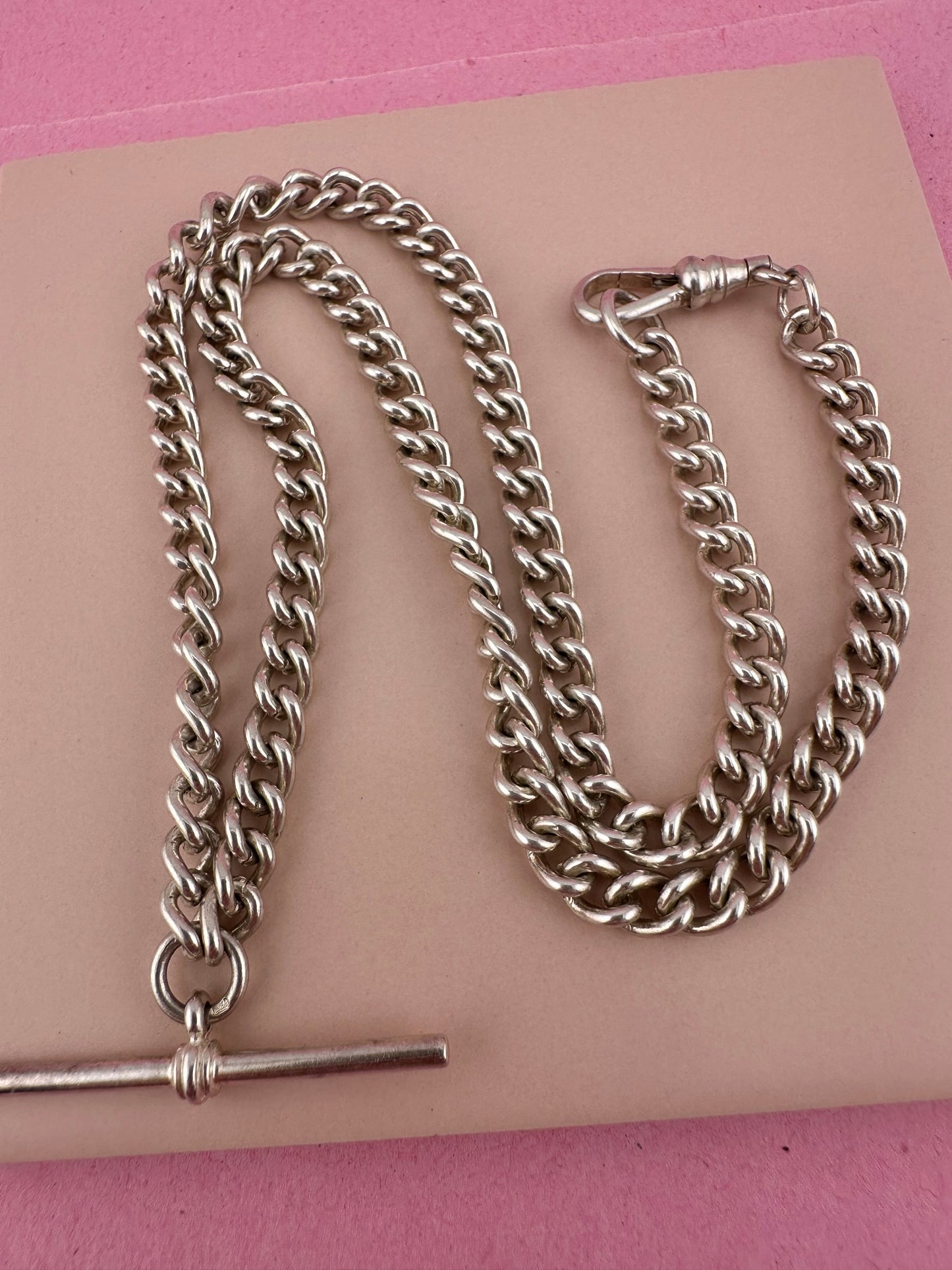 Vintage Sterling Silver Albert Chain