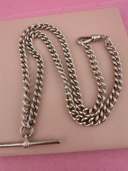 Vintage Sterling Silver Albert Chain