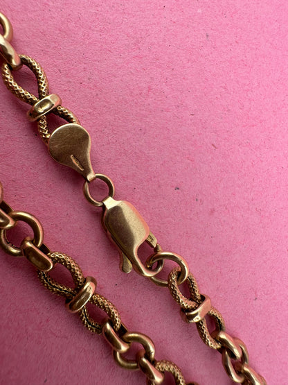 Vintage textured infinity link bracelet