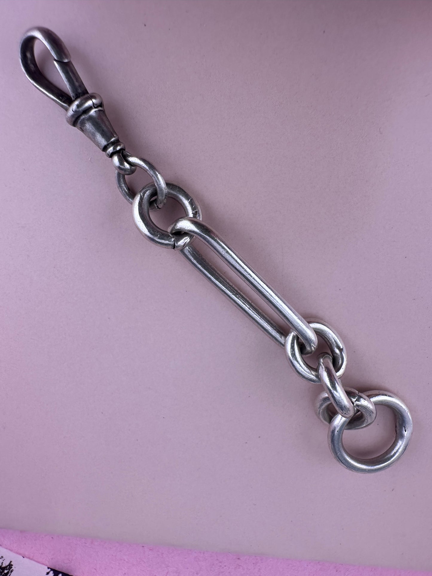 Sterling silver trombone extender with dog clip