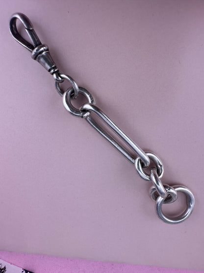 Sterling silver trombone extender with dog clip