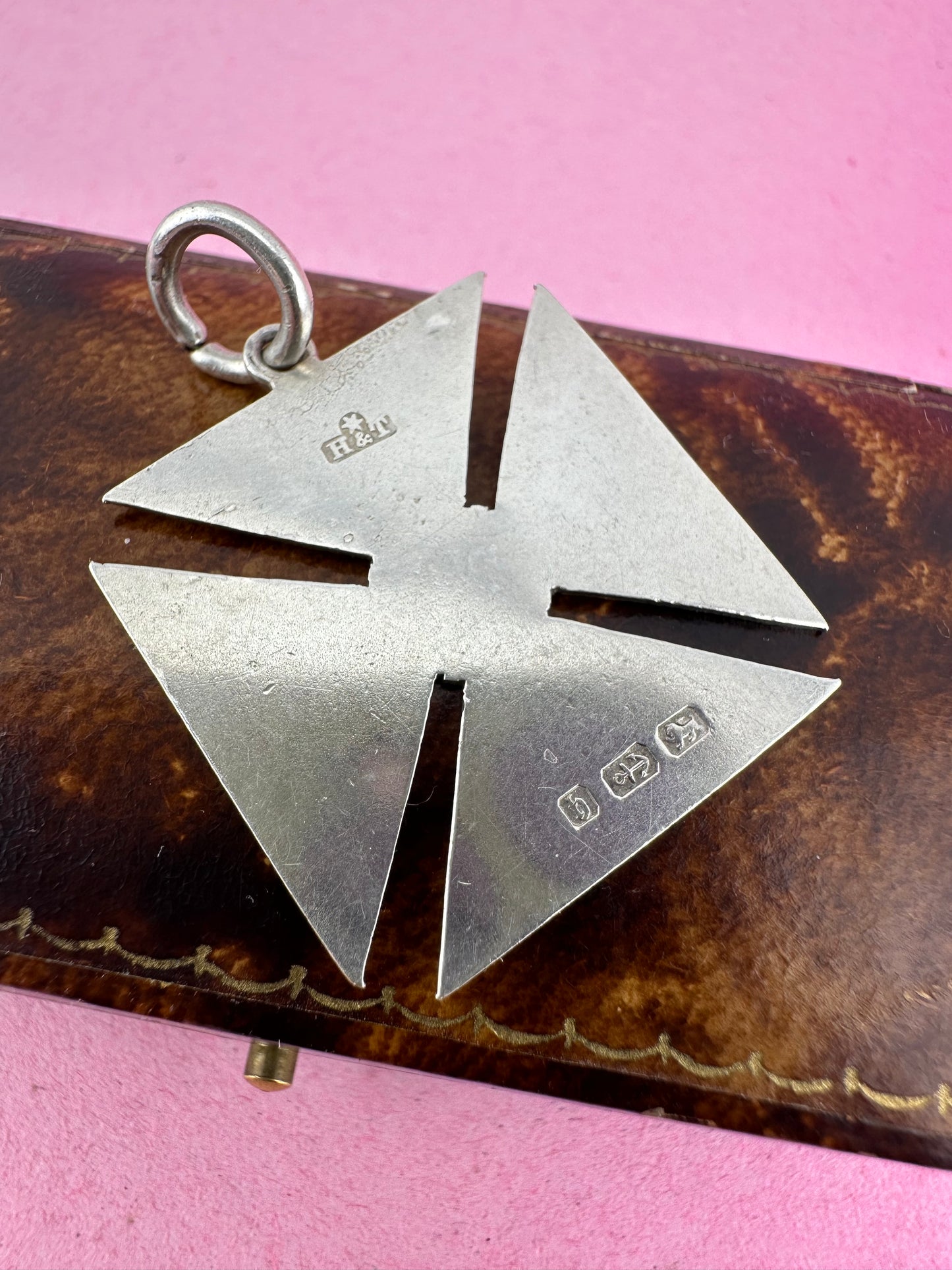 Antique Sterling silver Maltese cross fob