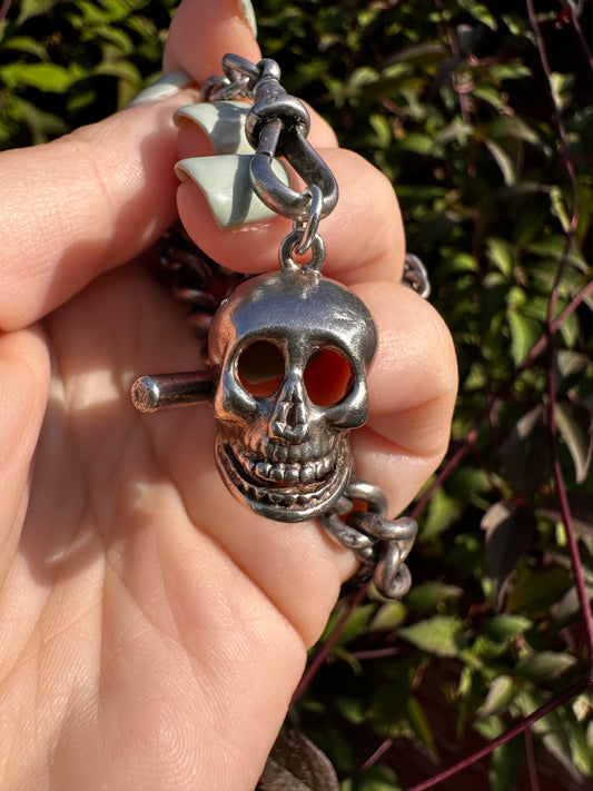 Sterling silver Skull pendant