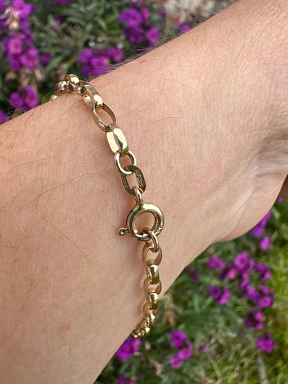 9ct Gold Biker Belcher bracelet