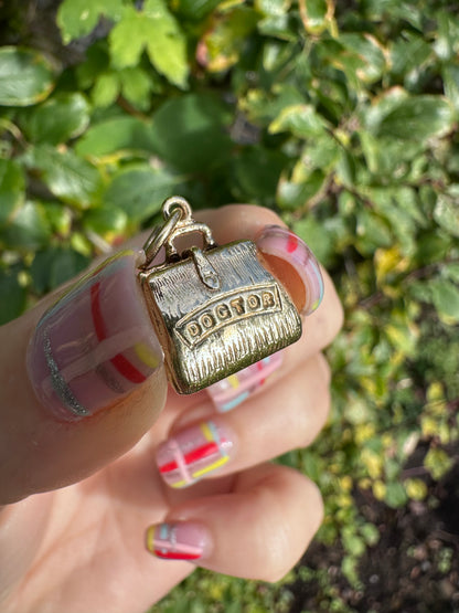 Vintage 9ct Articulated Doctors Bag Charm
