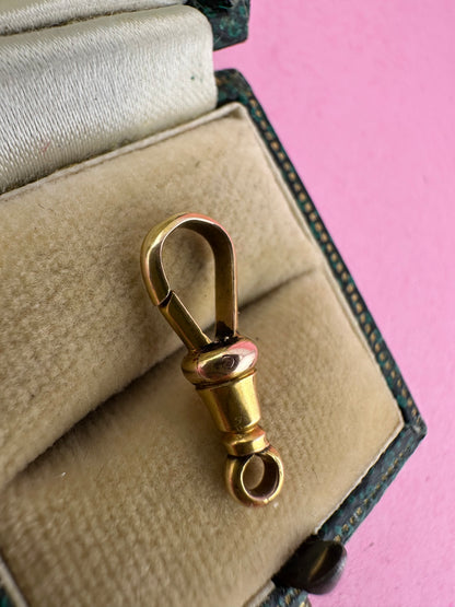 Antique 9ct Gold Dog clip