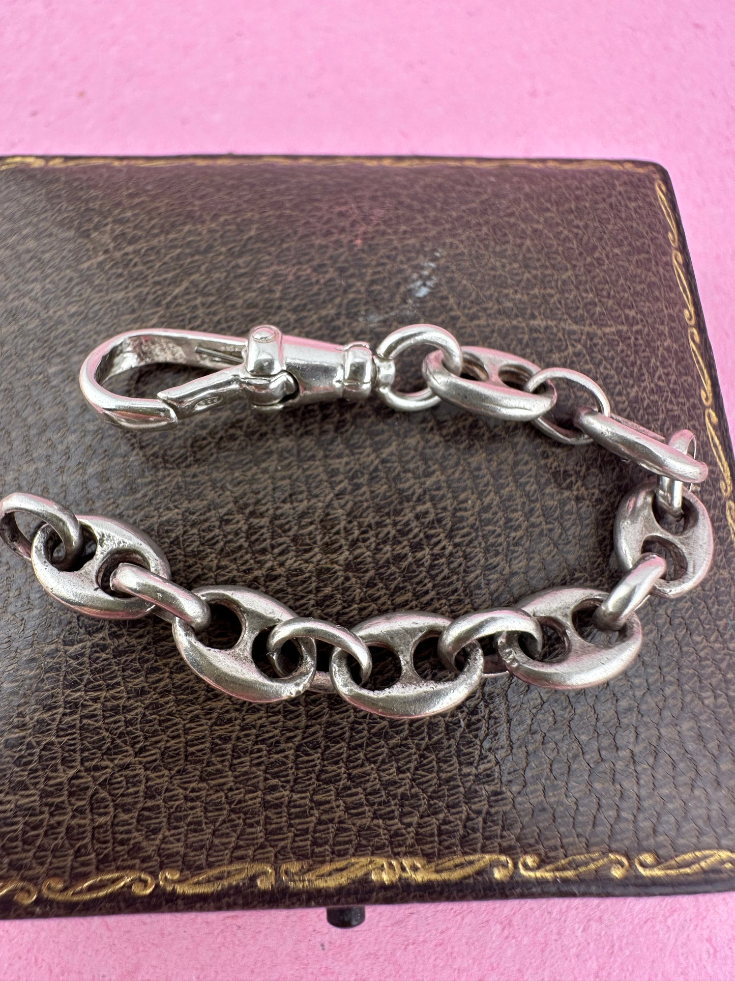 Vintage Sterling Silver Mariner Extender with dog clip