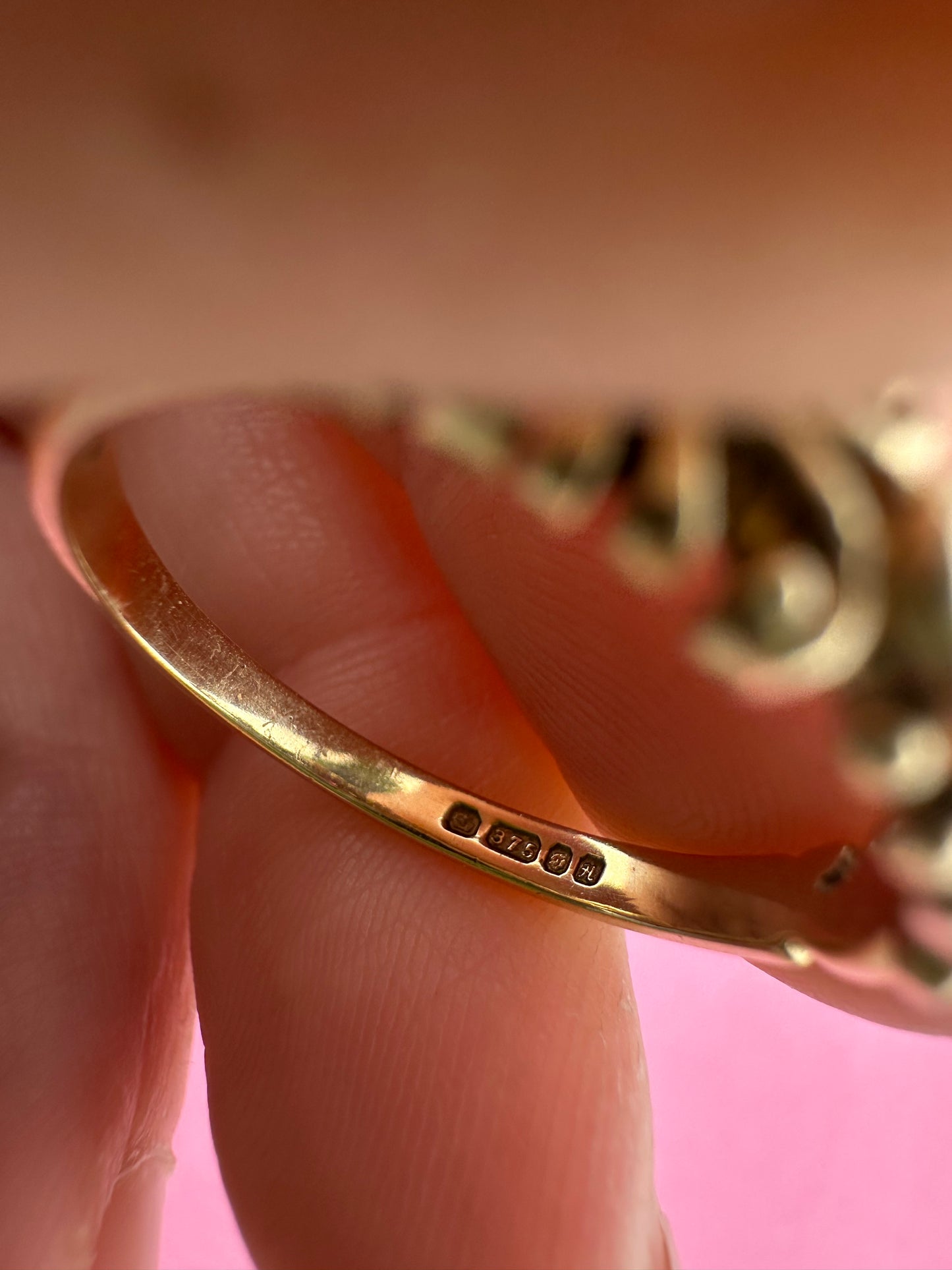 Vintage 9ct Gold Ruby & Diamond Ring