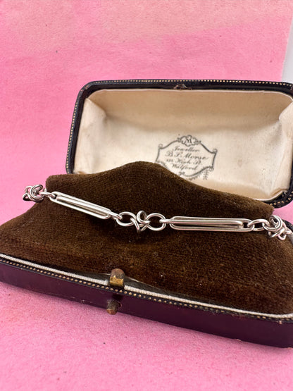 Vintage Sterling silver double trombone bracelet
