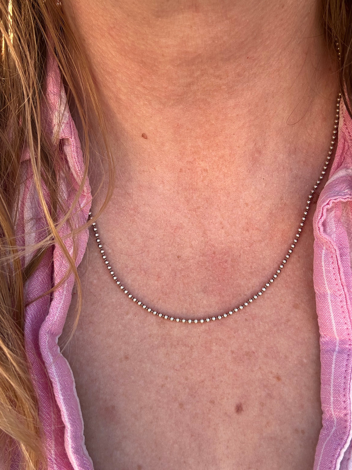 Vintage Sterling Silver Ball chain