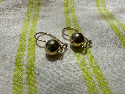 9ct Yellow Gold Ball Dangle earrings