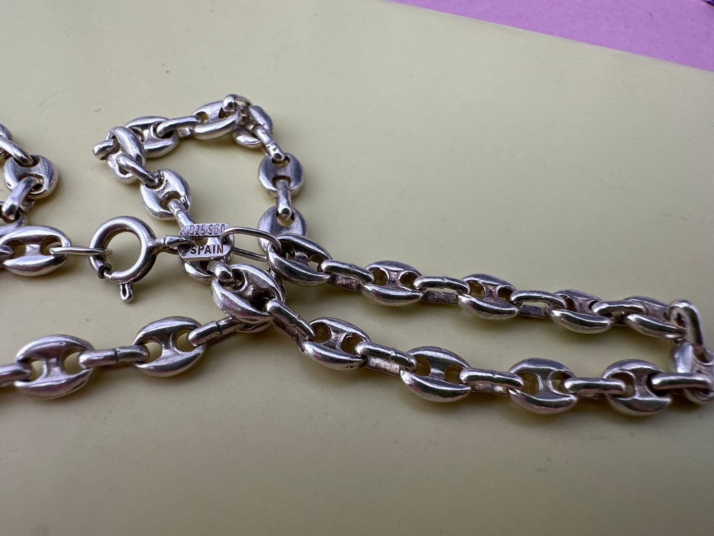 Spanish Sterling Silver Puffy Mariner chain