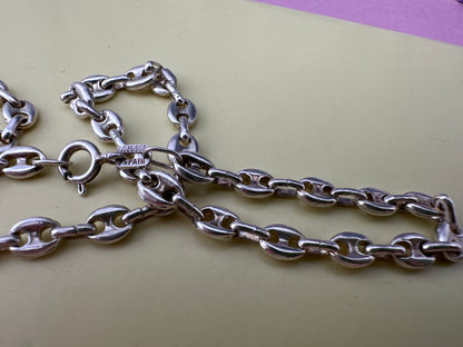 Spanish Sterling Silver Puffy Mariner chain