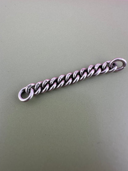 Antique Sterling silver curb extender- no clasps