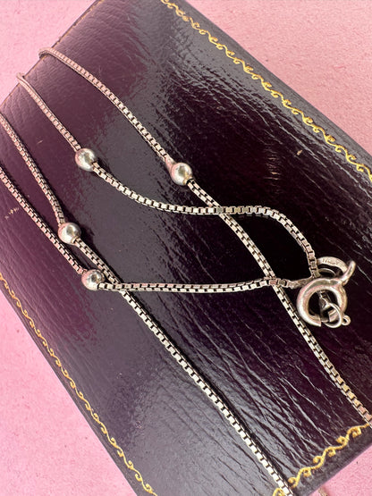 Sterling silver Box and Ball chain