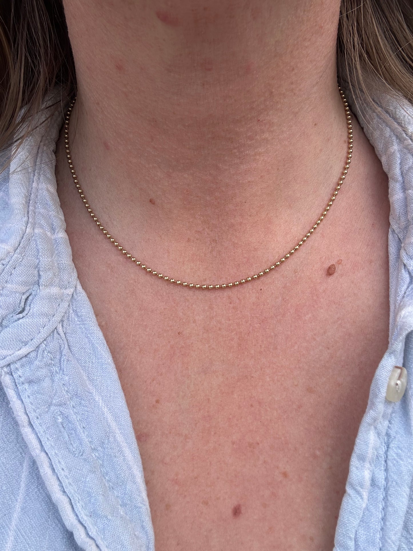 Vintage 18ct Gold Ball chain
