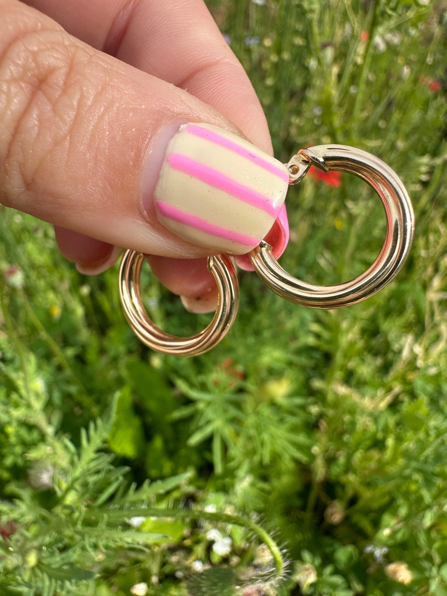 Vintage 14ct gold Round twist hoops