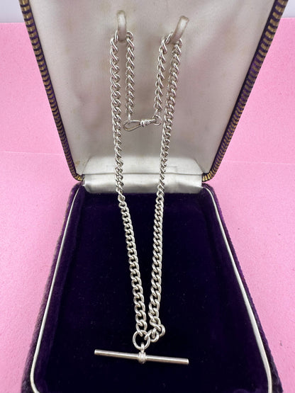 Vintage Sterling Silver Albert Chain