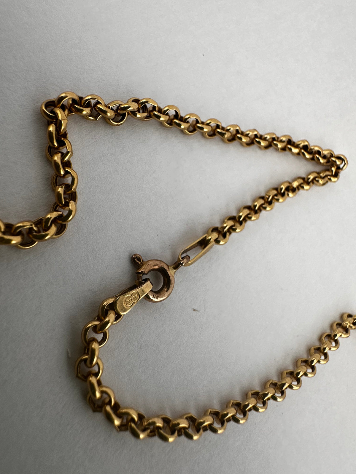 Vintage UnoAerre 9ct Yellow Gold Rolo/Belcher chain