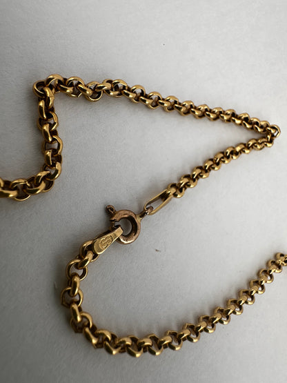 Vintage UnoAerre 9ct Yellow Gold Rolo/Belcher chain